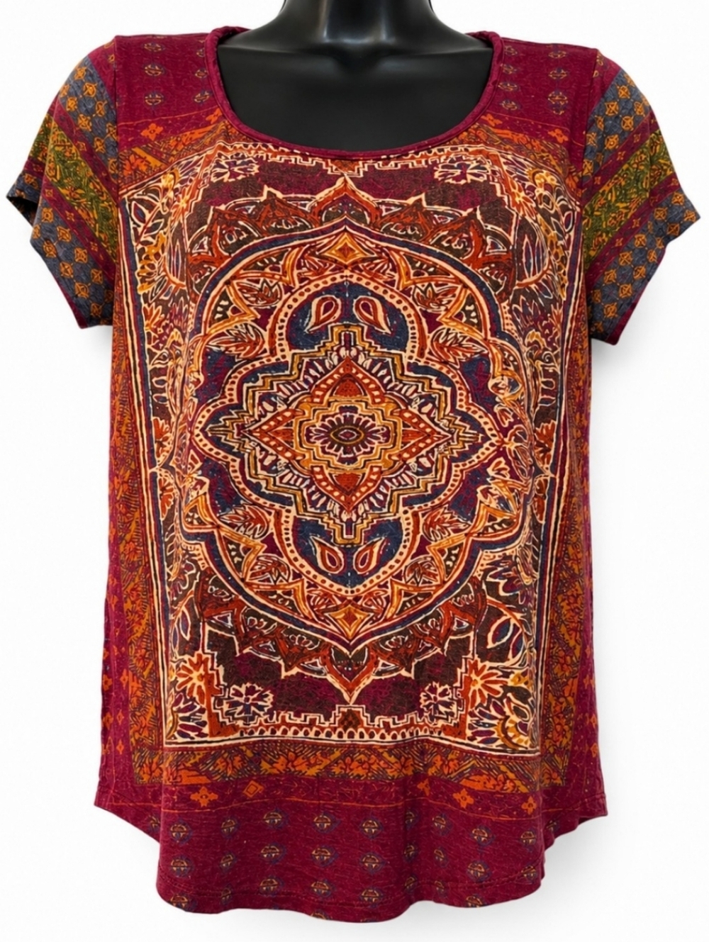 Lucky Brand  Rayon Persian Carpet Tee